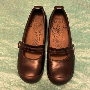MERRELL Plaza Bandeau Mary Jane Shoes Women’s sz 9 Black Leather Slip On comfort